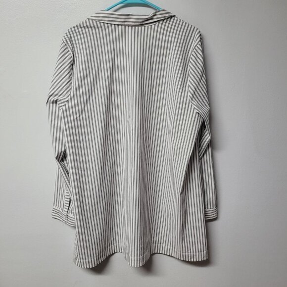 J Jill Striped Button Down Shirt Womens XL Professional Business Collared Top - Picture 3 of 8
